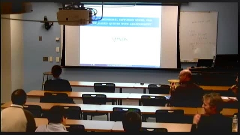 Thumbnail for ORIE Colloquium on 4/9/2013 - Shuangchi He: A One-Dimensional Diffusion Model for Overloaded Queues with Customer Abandonment