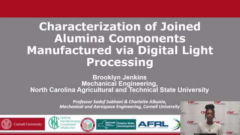 Thumbnail for 2024 CNF Nano-Convocation: Brooklyn Jenkins, CCMR NC A&amp;T Program