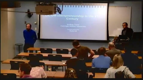 Thumbnail for ORIE Colloquium on 9/23/2014 - The Bangs Lectures, Sridhar Tayur: OR/OM Entrepreneurship in the 21st Century