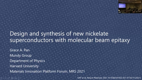 Thumbnail for Pan success story 2021 MRS conference MIP Forum (AM session)