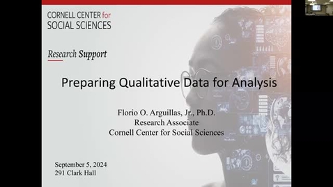 Thumbnail for Preparing Qualitative Data for Analysis FA24