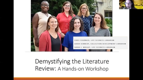 Thumbnail for entry Demystifying the Literature Review: A Hands-on Workshop