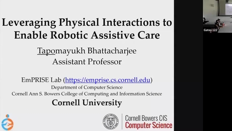 Thumbnail for Leveraging Physical Interactions to Enable Robotic Assistive Care