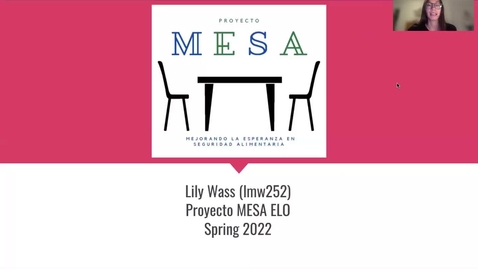Thumbnail for Measuring Food Insecurity in LatinX Households (Proyecto MESA) - Lily Wass