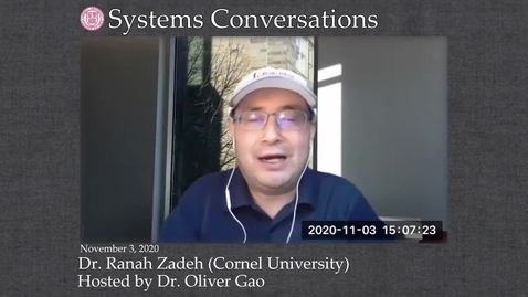 Thumbnail for entry Systems Conversations on 11/3/2020:  Ranah Zadeh