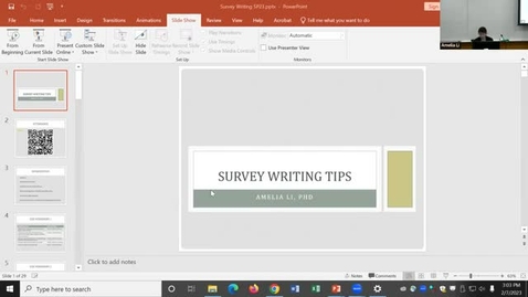 Thumbnail for Survey Writing