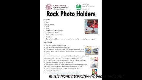 Thumbnail for entry CCE Oswego 4-H Rock Picture Holder