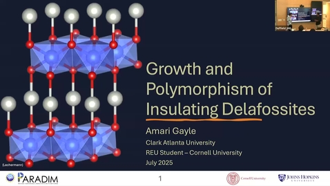 Thumbnail for 2025 PARADIM REU Final Presentations (Amari Gayle)