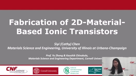 Thumbnail for 2024 CNF Nano-Convocation: Siyi Cathy Chen, CNF REU Program