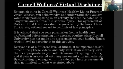 Thumbnail for Cornell Wellness Virtual Bootcamp Class #2