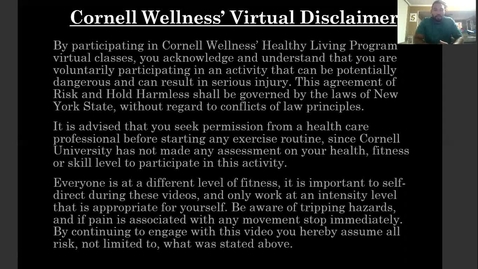 Thumbnail for entry Cornell Wellness Virtual Bootcamp Class #2