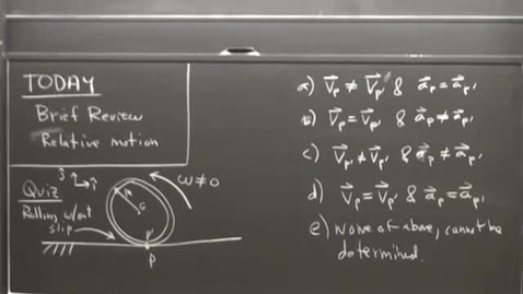 Thumbnail for 23 - Course review; Relative Motion Session 23