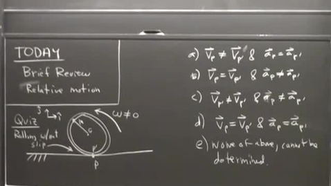 Thumbnail for entry 23 - Course review; Relative Motion Session 23