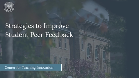 Thumbnail for entry FeedbackFruits: Strategies to improve student peer feedback