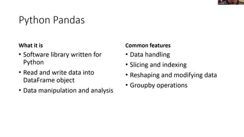 Thumbnail for Python Pandas Spring 2022
