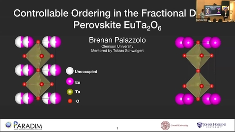 Thumbnail for 2025 PARADIM REU Final Presentations (Brenan Palazzollo)