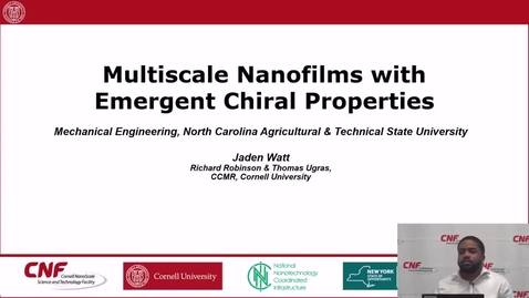 Thumbnail for 2024 CNF Nano-Convocation: Jaden Watt, CCMR NC A&amp;T Program