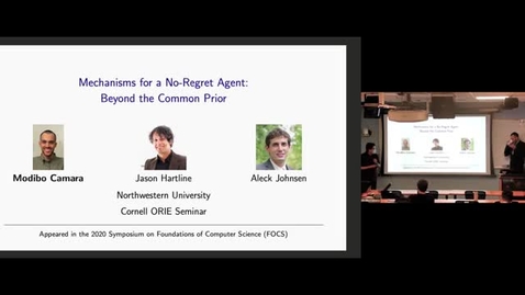 Thumbnail for CAM/ORIE Colloquium on 9/14/2021: Modibo Camara - Side by Side