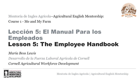 Thumbnail for Lección 5 vídeo 1 |  El manual para los empleados