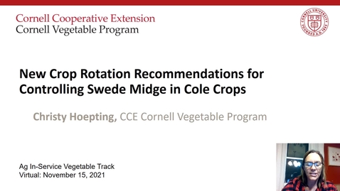 Thumbnail for entry New Crop Recommendations for Controlling Swede Midge in Cole Crops