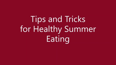 Thumbnail for entry CCE Oswego Healthy Eating with Diabetes in Summer