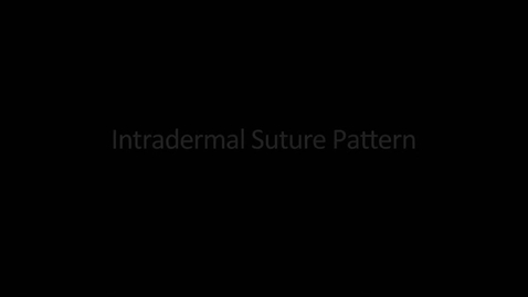 Thumbnail for Intradermal suture pattern