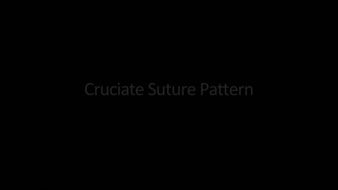 Thumbnail for entry Cruciate Suture