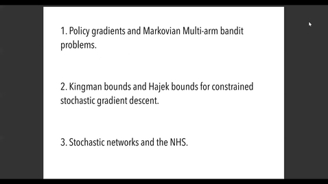 Thumbnail for entry Stochastic Networks Conference 2022 - Neil Walton Edit