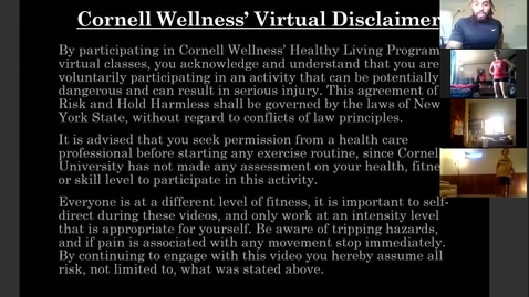 Thumbnail for Cornell Wellness Virtual Bootcamp Class #6