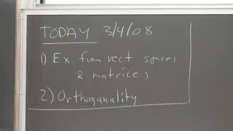 Thumbnail for 20 - An example from vector spaces and orthogonality Session 20