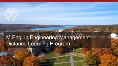Thumbnail for Engineering Management - Distance Learning Information Session - September 2024