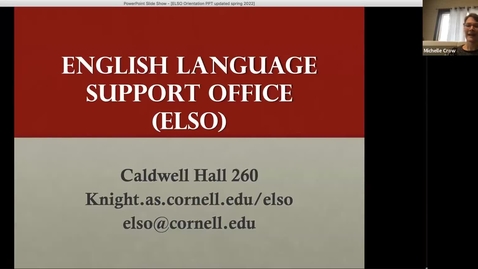 Thumbnail for ELSO Orientation Video Spring 2022