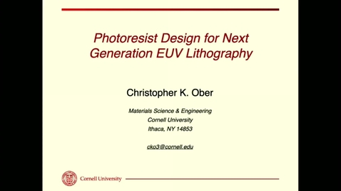 Thumbnail for Lester Talk with Prof. Chris Ober, MSE, Cornell