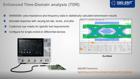 Thumbnail for entry Enhanced TDR Measurements with your SIGLENT SNA5000A Vector Network Analyzer