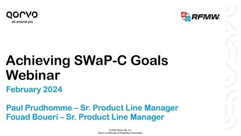 Thumbnail for Achieving SWaP-C Goals with Qorvo's Highly Integrated Radar Solutions