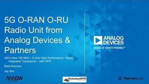 Thumbnail for entry 5G O-RAN O-RU Radio Unit