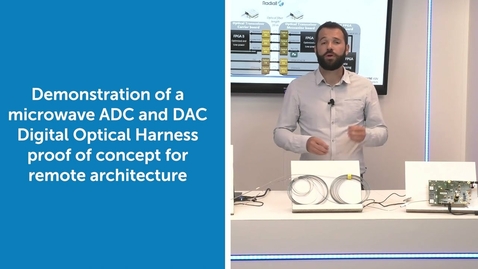 Thumbnail for entry Demonstration of Microwave ADC and DAC Digital Optical Harness PoC for Remote Architecture