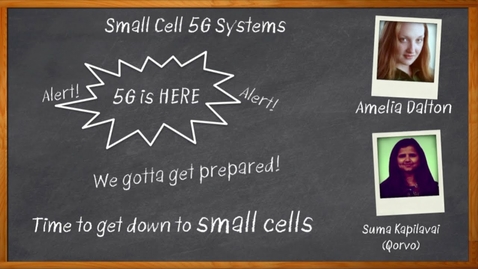 Thumbnail for Chalk Talk: Small Cell 5G Systems - a video interview with EE Journal