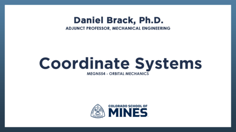 Thumbnail for MEGN554 | Coordinate Systems