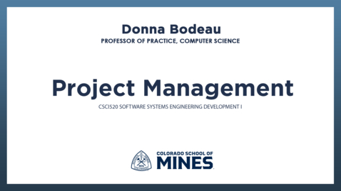 Thumbnail for CSCI520 | Project Management