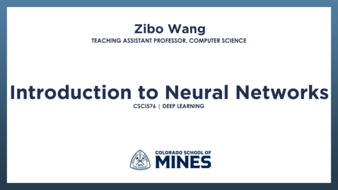 Thumbnail for CSCI576 | Introduction to Neural Networks
