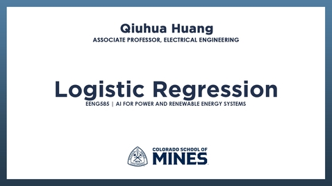 Thumbnail for EENG585 | Logistic Regression