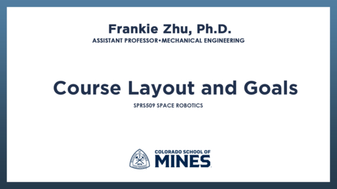 Thumbnail for SPRS509 | Course Layout and Goals