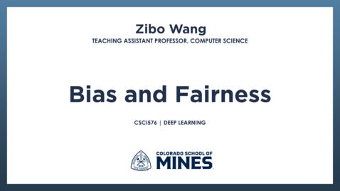 Thumbnail for CSCI576 | Bias and Fairness
