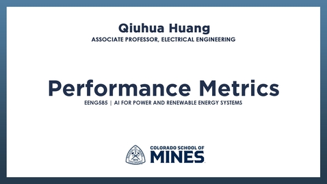 Thumbnail for EENG585 | Performance Metrics