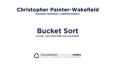 Thumbnail for CSCI220 | Bucket Sort