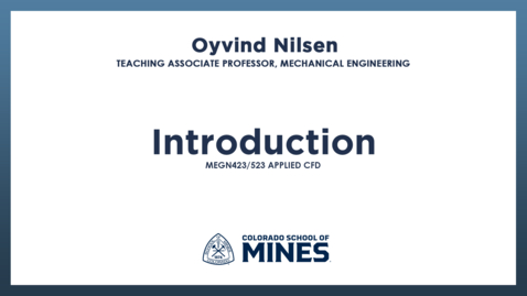 Thumbnail for MEGN423/523 | Introduction