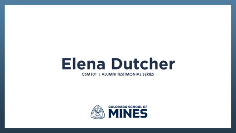 Thumbnail for CSM101 | Alumni Testimonial Series | Elena Dutcher 