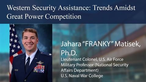 Thumbnail for Payne Institute Fall Seminar Series | Jahara “FRANKY” Matisek, Ph.D.