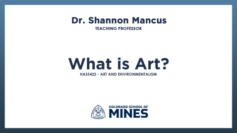 Thumbnail for HASS422 | What is Art?